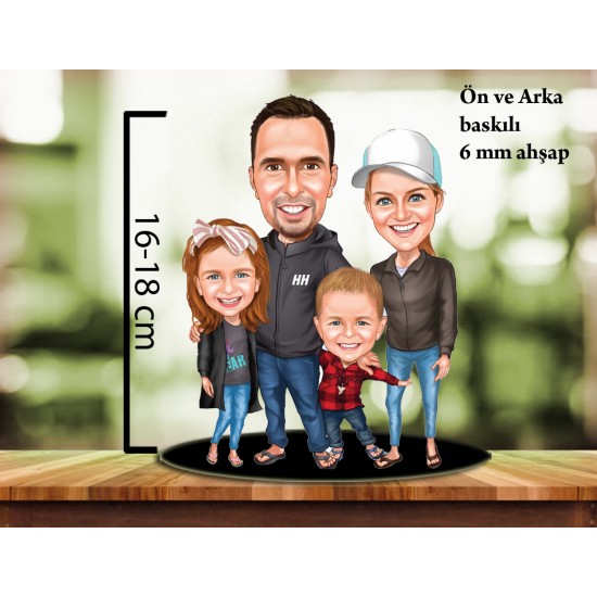 Aile karikatür biblo ATS_07