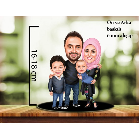 Aile karikatür biblo ATS_08